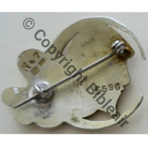 596 GAO.596  DEIR EZ ZOR  Fab LOC Eping bascule Dos lisse irreg Poincon ARGENT +Poincon de maitre  No47 marque E596 Src.Y.GENTY Collect JM 